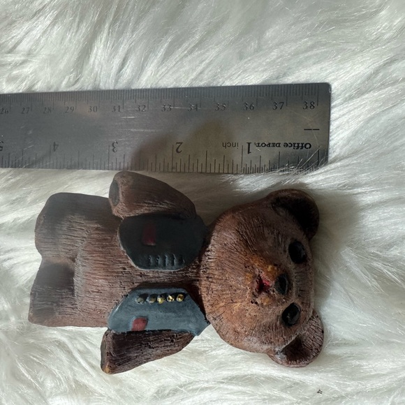 Vintage Brown Teddy Bear Figurine Set - Picture 9 of 15